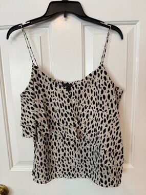 J Crew Silk Animal Print Cami Size 10